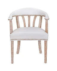 купить Мягкий стул с подлокотниками Tanner White Leather в интернет-магазине