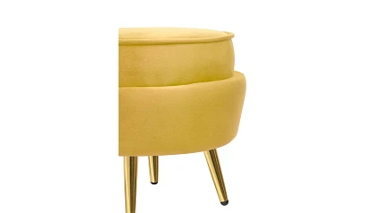 заказать Кресло с пуфом ракушка Pearl Yellow