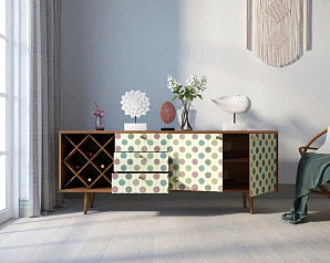купить красивые Комод "Berber" удлиненный с бутылочницей 24 принт арт BB15/Print_24