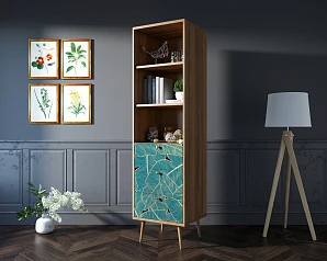 красивый Стеллаж с ящиками "Berber" принт 41 арт BB45/Print_41