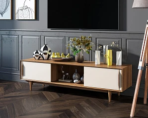 заказать Консоль в Скандинавском стиле под TV "Bruni white" арт BR-22WH