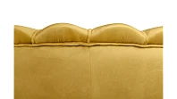 Низкое кресло ракушка Pearl Yellow на черных ножках в интернет-магазине