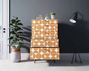 Комод высокий "Berber" принт 14 арт BB10/Print_14 в интерьере