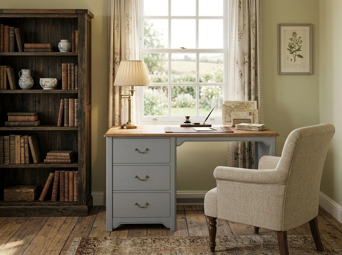 Рабочий стол с ящиками "Оливия (Olivia)" арт GB3002/7040 в интерьере