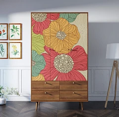 красивый Шкаф трехстворчатый "Berber" принт 5 арт BB02/Print_05 в интернет-магазине