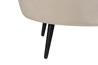 купить Низкое кресло ракушка Pearl Taupe на черных ножках