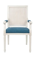 Мягкий стул с подлокотниками Wilton White в интерьере