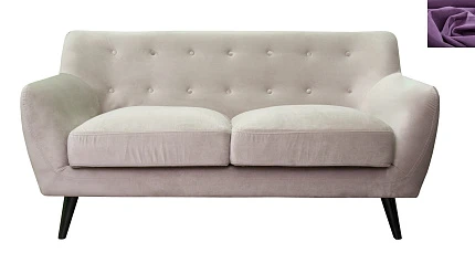 Диван с мягкими подлокотниками Albert 6 фиолетовый 85х47ч56 см в интерьере