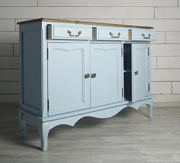 купить стильный Комод "Leontina Blue" (3 ящика и 3 двери) арт ST9344B