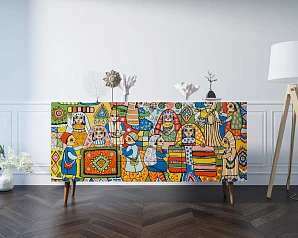 Комод "Berber" с ящиками 1 принт арт BB14/Print_01 в интернет-магазине