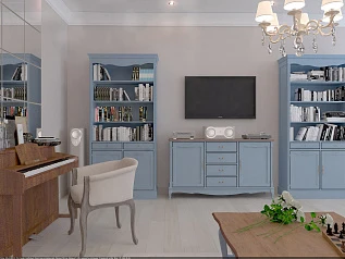 заказать Гостиная из коллекции "Leontina" голубая арт 111182