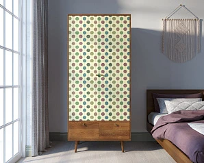 фото Шкаф двухстворчатый "Berber" принт 24 арт BB16/Print_24 в интерьере