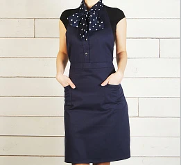 Фартук синий с бантом на заказ