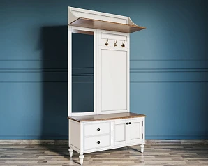 купить стильные Белая прихожая "Odri" с полкой в стиле прованс арт od2125