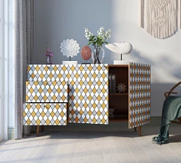 Комод "Berber" с двумя дверками и ящиками принт 22 арт BB17/Print_22 в интернет-магазине