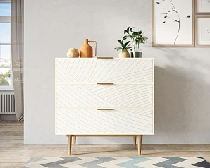 Комод с тремя ящиками "Line" LN12/GR1/beige в интернет-магазине