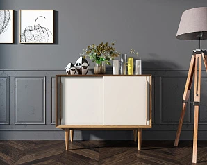 купить Комод в Скандинавском стиле "Bruni white" две дверки арт BR25WH в интернет-магазине
