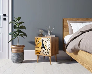 Тумбочка "Berber" с дверкой 08 принт арт BB21/Print_08, разноцветная в интернет-магазине