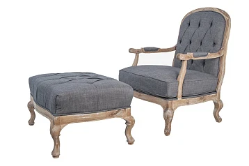 красивое Кресло с пуфом Honesta Grey в интернет-магазине