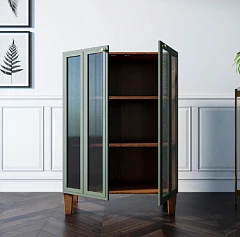 красивый Шкаф-буфет "Andersen" малый с рифлеными стеклами арт AN18/1 в интернет-магазине