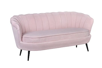 Дизайнерский диван Pearl Triple Pink на черных ножках в интернет-магазине