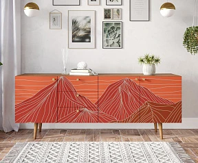 красивые Комод "Berber" удлиненный принт 49 арт BB11/Print_49 на заказ