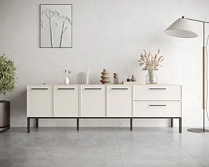 Комод с четырьмя дверками и двумя ящиками "Nicole" арт NEM04 в интерьере