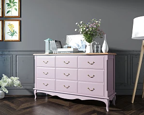 фото Комод Leontina Lavanda на девять ящиков арт ST9379L