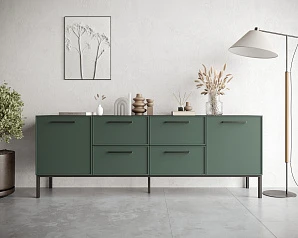 купить Комод две дверки и четыре ящика "Nicole" арт NEM19G в интернет-магазине