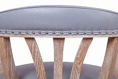 Мягкий стул с подлокотниками Tanner Gray Leather на заказ в интернет-магазине