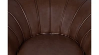 Низкое кресло ракушка Pearl Brown V2 на черных ножках