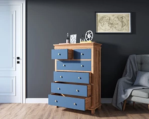 купить Комод "Jules Verne" высокий из березы и ясеня арт JV35ETGYB в интернет-магазине