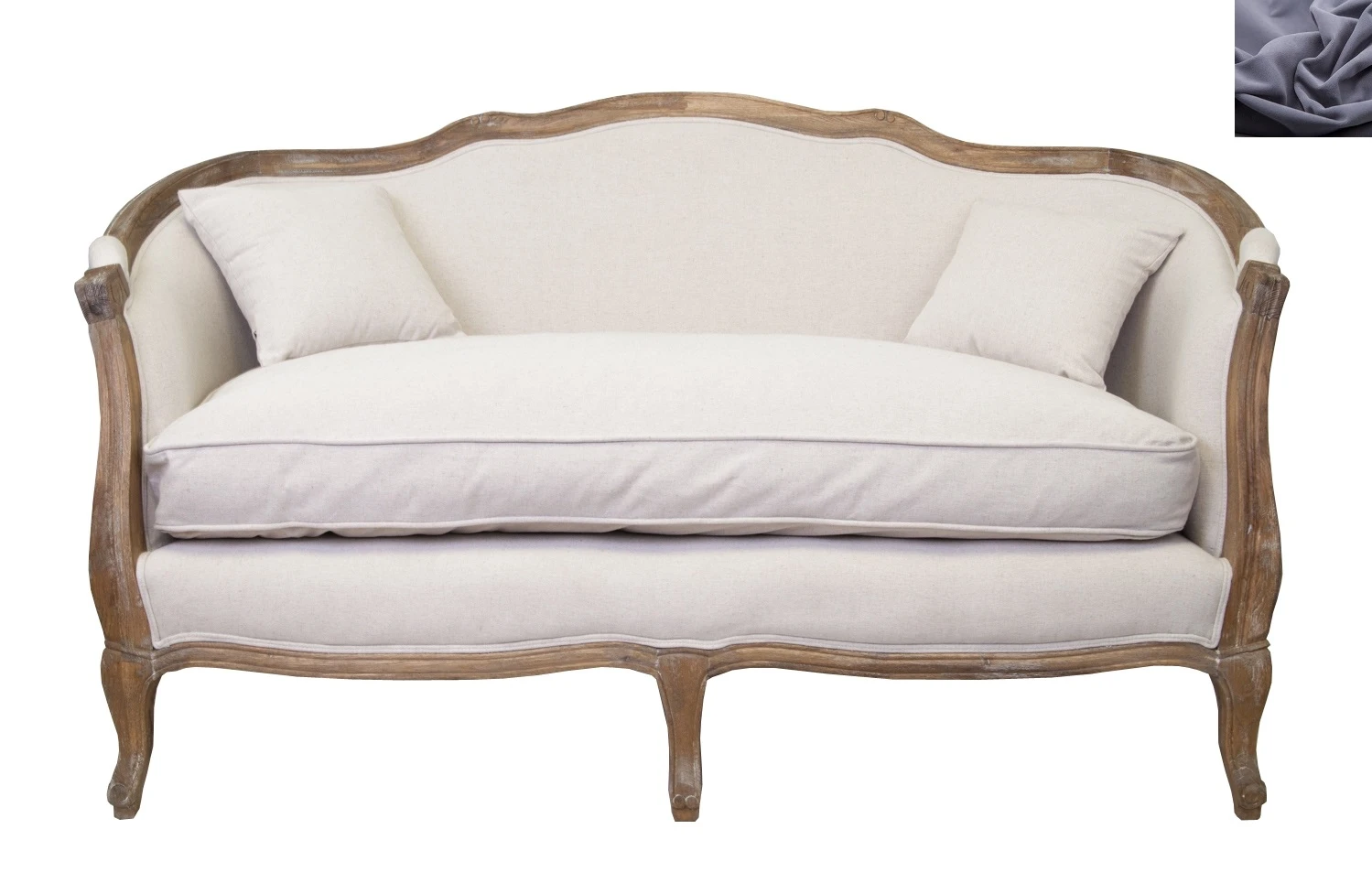 купить красивый Диван ампир Darcy 2 цвет серый в интернет-магазине