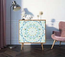 фото Комод "Berber" три ящика 46 принт арт BB40/Print_46 в интерьере