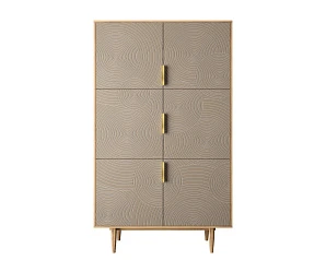 Большой комод с шестью дверками "Line" R20/beige в интерьере