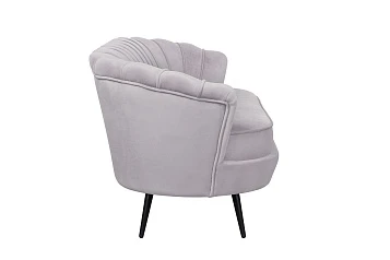 купить Дизайнерский диван для гостиниц Pearl Triple Grey на черных ножках