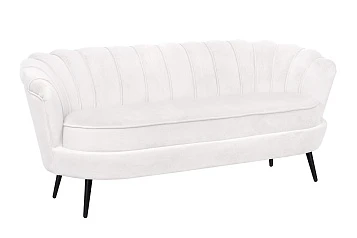 Диван ракушка Pearl Triple Beige на черных ножках в интернет-магазине