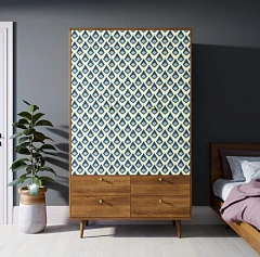 красивый Шкаф трехстворчатый "Berber" принт 13 арт BB02/Print_13