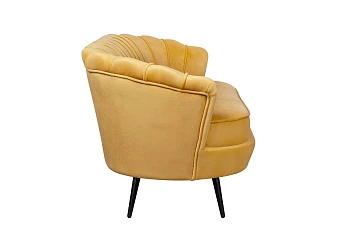 Дизайнерский диван Pearl Triple Yellow на черных ножках в интернет-магазине