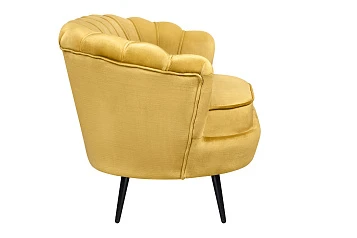 Дизайнерский диван Pearl Double Yellow на черных ножках