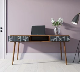 Стол рабочий "Berber" принт 18 арт BB18/Print_18 в интерьере