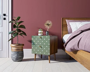 Тумбочка "Berber" с двумя ящиками 12 принт арт BB03/Print_12, разноцветная в интерьере