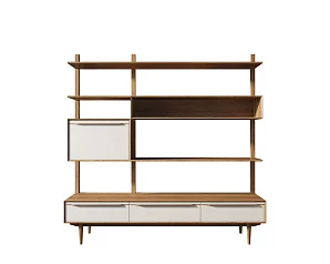 фото Стеллаж "Bruni white" с ящиками арт BR-20WH