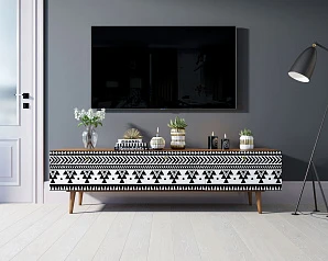 купить стильные Комод "Berber" с ящиками низкий под TV принт 19 арт BB19/Print_19