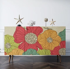 красивые Комод "Berber" три дверки 5 принт арт BB01/Print_05 в интернет-магазине