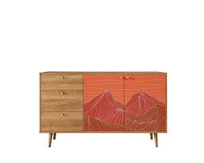 Комод "Berber" с двумя дверками и ящиками 49 принт арт BB05/Print_49 в интернет-магазине