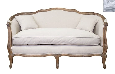 красивый Двухместный диван ампир Darcy 2 цвет серый в интернет-магазине