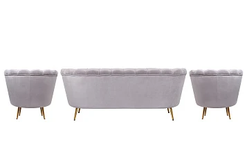 заказать Комплект кресел и дивана ракушка Pearl Triple Grey
