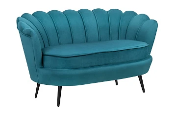купить Диван ракушка Pearl Double Marine Velvet на черных ножках