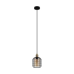 заказать стильные 43527 Подвесной потолочный светильник (люстра) CHISLE, 1Х40W, E27, H1100, ?165, сталь/стекло, черный